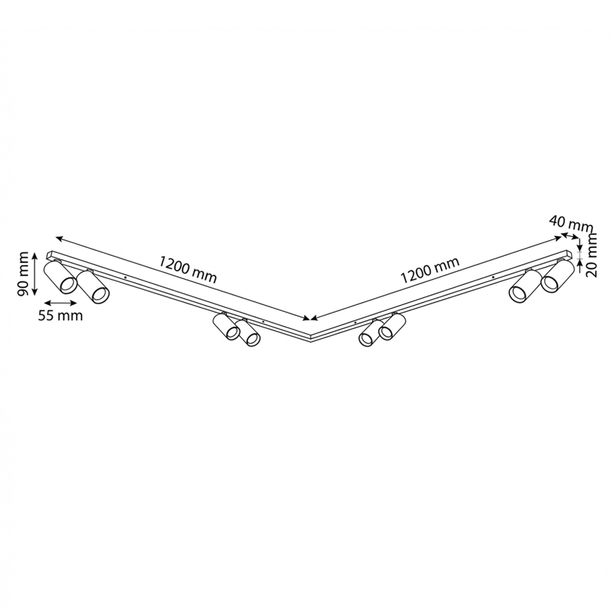 Brilagi - SELE LONG spotlámpa 8xGU10/30W/230V bézs