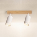 Brilagi - SELE spotlámpa 2xGU10/30W/230V fehér/tölgy dekor