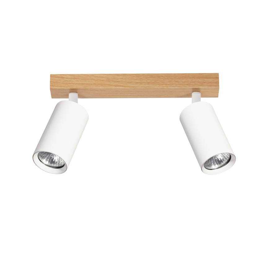 Brilagi - SELE spotlámpa 2xGU10/30W/230V fehér/tölgy dekor