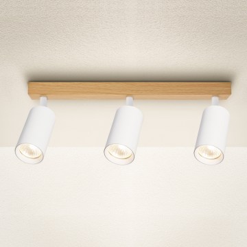 Brilagi - SELE spotlámpa 3xGU10/30W/230V fehér/tölgy dekor