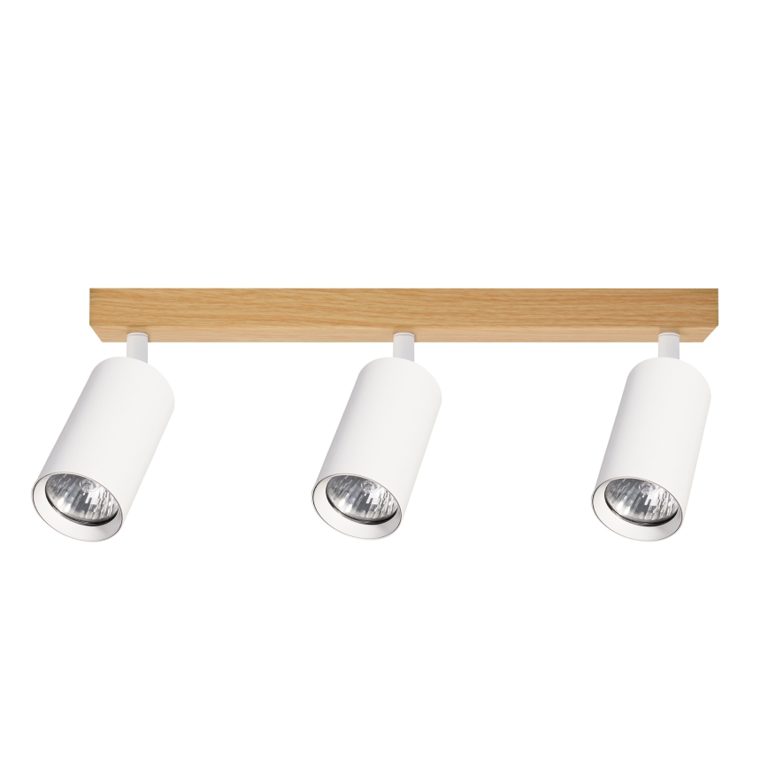 Brilagi - SELE spotlámpa 3xGU10/30W/230V fehér/tölgy dekor