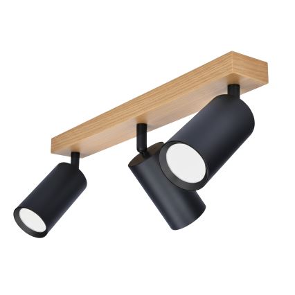Brilagi - SELE spotlámpa 3xGU10/30W/230V fekete/tölgy dekor