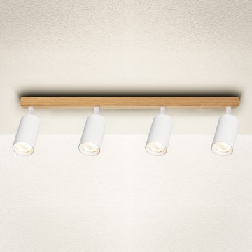 Brilagi - SELE spotlámpa 4xGU10/30W/230V fehér/tölgy dekor