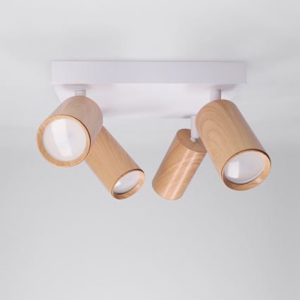 BRILAGI - SELE SQUARE spotlámpa 4xGU10/30W/230V fehér/tölgy dekor