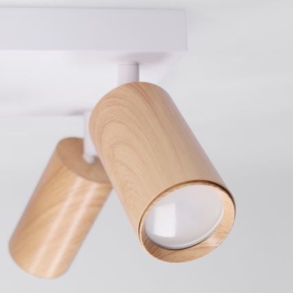 BRILAGI - SELE SQUARE spotlámpa 4xGU10/30W/230V fehér/tölgy dekor