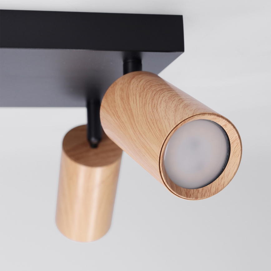 BRILAGI - SELE SQUARE spotlámpa 4xGU10/30W/230V fekete/tölgy dekor