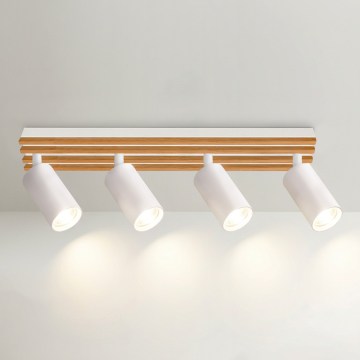 Brilagi - SELE WOOD 4xGU10/30W/230V spotlámpa, fehér/fa