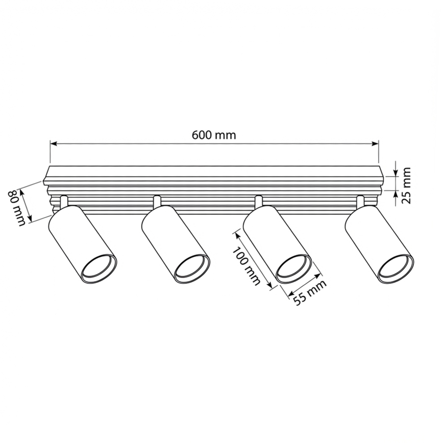 Brilagi - SELE WOOD 4xGU10/30W/230V spotlámpa, fehér/fa