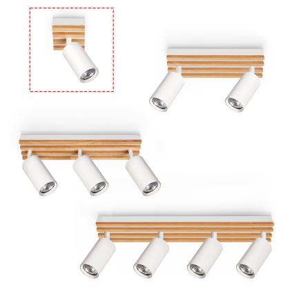 Brilagi - SELE WOOD ACOUSTIC spotlámpa 1xGU10/30W/230V fehér/fa