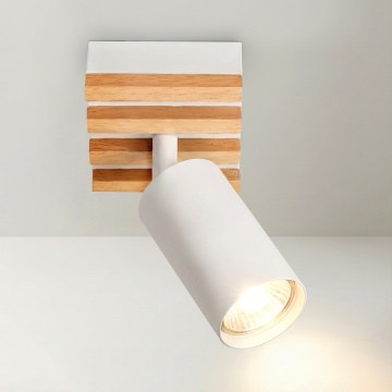 Brilagi - SELE WOOD spotlámpa 1xGU10/30W/230V fehér/fa