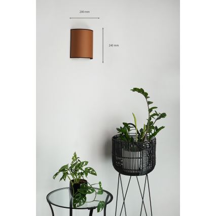 Brilagi - Fali lámpa SEMI 1xE27/15W/230V átmérő 20 cm barna