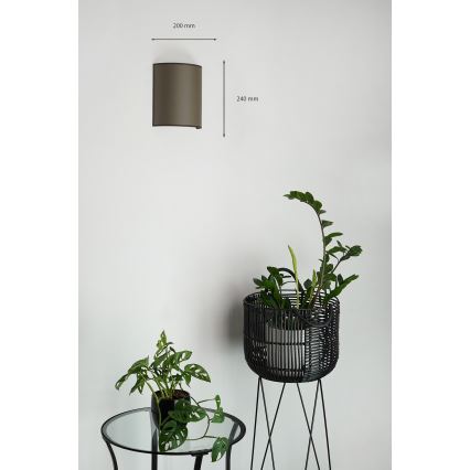 Brilagi - Fali lámpa SEMI 1xE27/15W/230V átmérő 20 cm barna