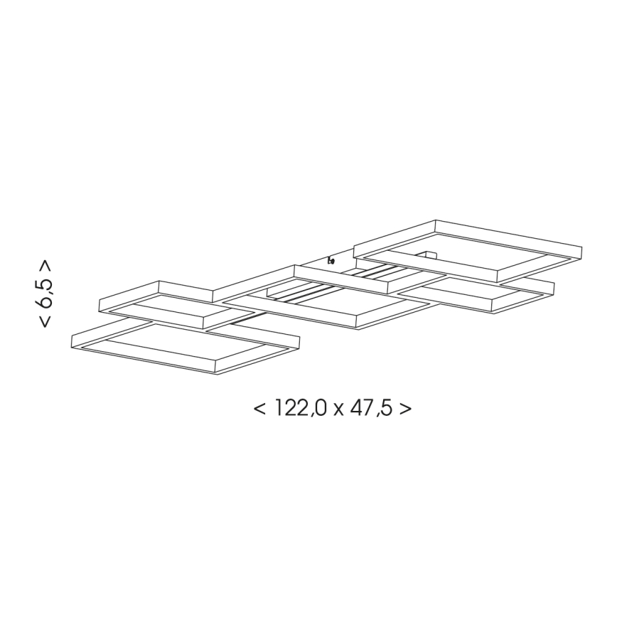 Brilagi - SHIFT LED mennyezeti lámpatest LED/42W/230V 4000K 47,5x122 cm fekete