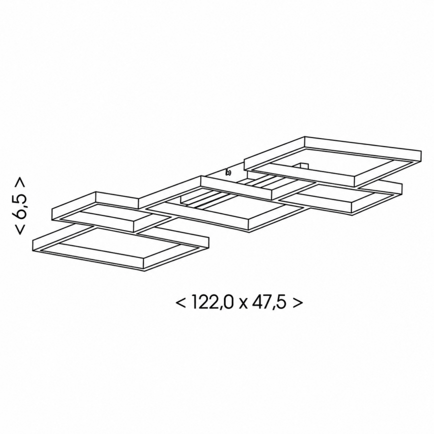 BRILAGI - SHIFT LED mennyezeti lámpatest LED/42W/230V 4000K 47,5x122 cm fekete