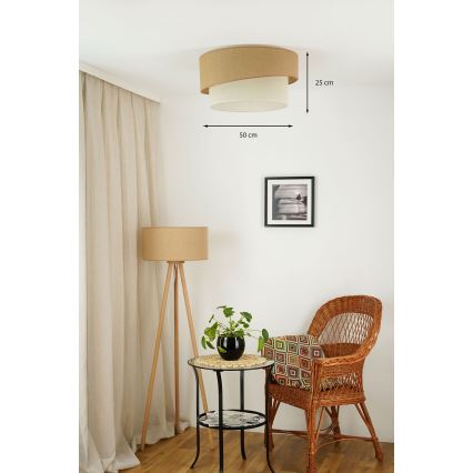 Brilagi - Mennyezeti lámpa SHINE 1xE27/15W/230V átm. 50 cm bézs/krém