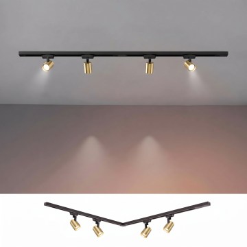 BRILAGI - Sínrendszeres spotlámpa HUSKY 4xGU10/10W/230V 150 cm fekete/arany