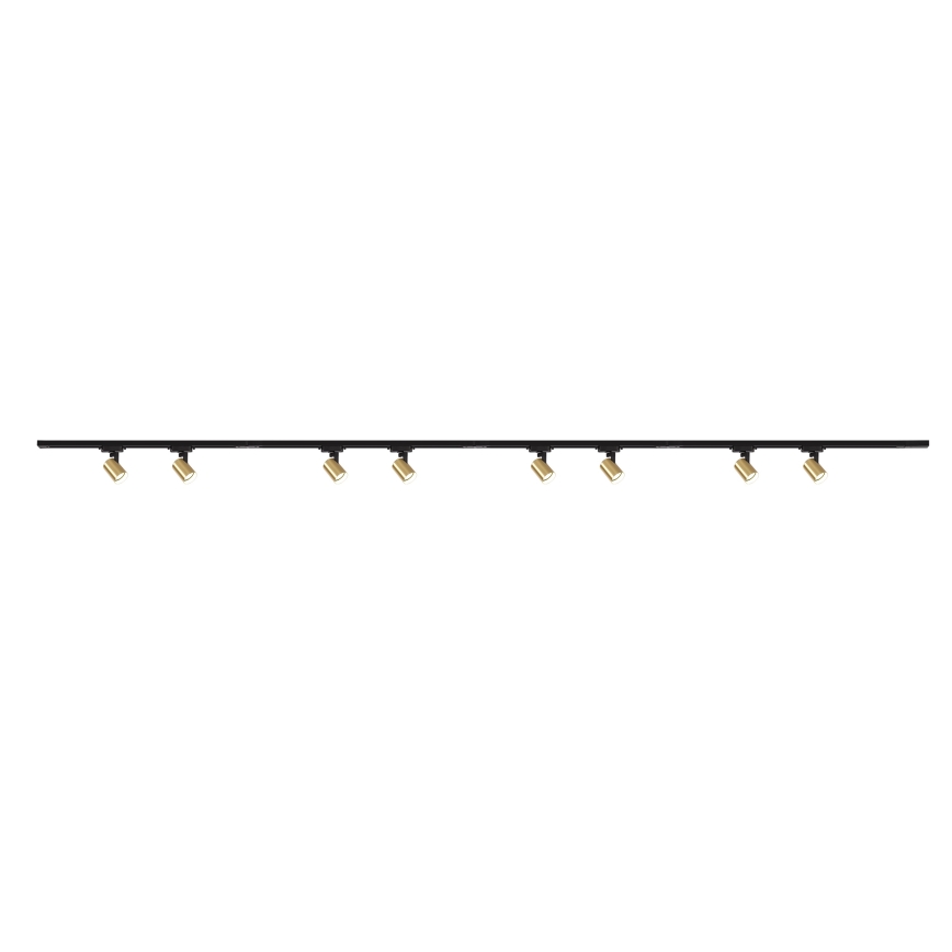 Brilagi - Sínrendszeres spotlámpa HUSKY 8xGU10/10W/230V fekete/arany