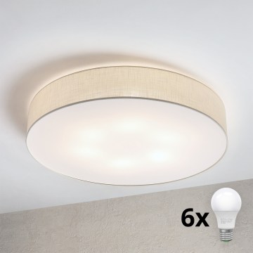 Brilagi - SIRIJA LED mennyezeti lámpatest 6xE27/15W/230V átm. 80 cm krémszínű