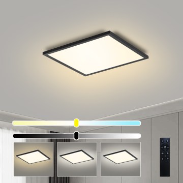 Brilagi - SLIMFRAME fényerőszabályozható LED mennyezeti lámpatest LED/25W/230V 30x30 cm 3000-6000K fekete + távirányító