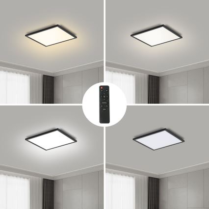 Brilagi - SLIMFRAME fényerőszabályozható LED mennyezeti lámpatest LED/25W/230V 30x30 cm 3000-6000K fekete + távirányító