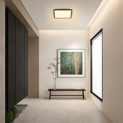 Brilagi - SLIMFRAME fényerőszabályozható LED mennyezeti lámpatest LED/25W/230V 30x30 cm 3000-6000K fekete + távirányító