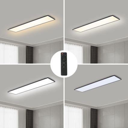 Brilagi - SLIMFRAME LED dimmelhető mennyezeti lámpatest 58W/230V 120x30 cm 3000-6000K fekete + távirányító