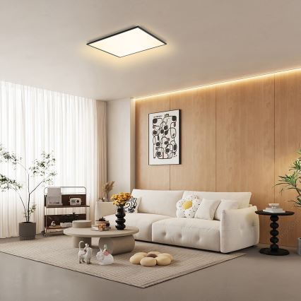 Brilagi - LED fényerőszabályozható mennyezeti lámpatest SLIMFRAME LED/58W/230V 60x60 cm 3000-6000K fekete + távirányító