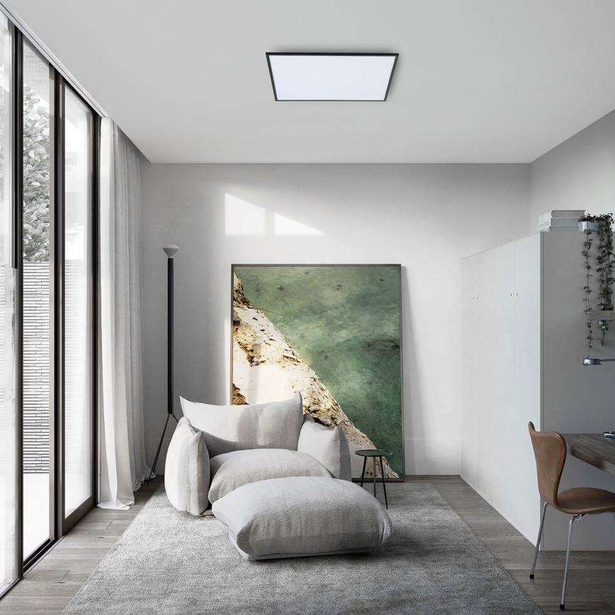 Brilagi - LED fényerőszabályozható mennyezeti lámpatest SLIMFRAME LED/58W/230V 60x60 cm 3000-6000K fekete + távirányító