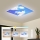 Brilagi - SLIMFRAME SKY LED, dimmelhető mennyezeti lámpatest, 58W/230V, 60x60 cm, 3000-6000K, ezüst/kék + távirányító