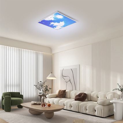 Brilagi - SLIMFRAME SKY LED mennyezeti lámpatest 58W/230V 60x60 cm ezüst/kék