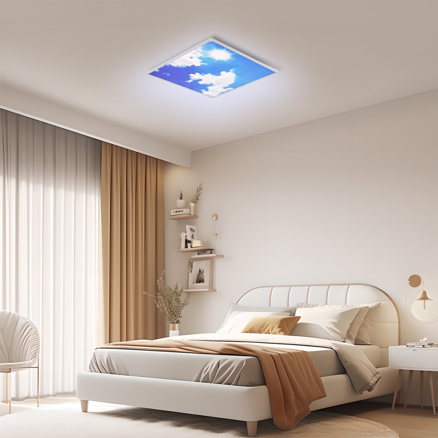 Brilagi - SLIMFRAME SKY LED mennyezeti lámpatest 58W/230V 60x60 cm ezüst/kék
