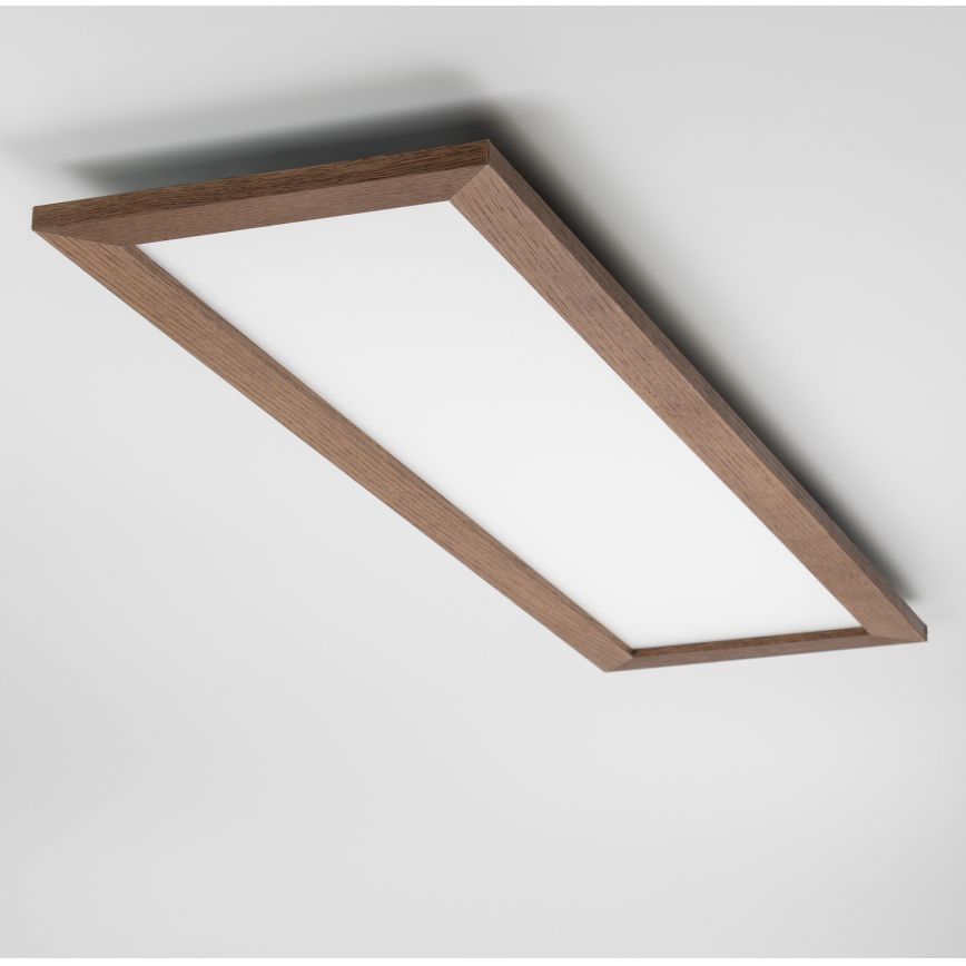 Brilagi - LED dimmelhető mennyezeti lámpa SLIMFRAME WOOD LED/58W/230V 124x34 cm 3000-6000K sötétbarna + távirányító