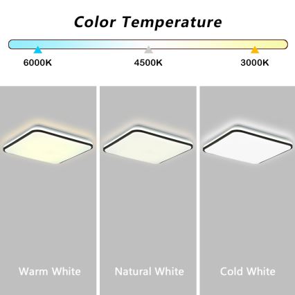 Brilagi - Dimmelhető okos LED mennyezeti lámpatest LED/36W/230V 53x53 cm 3000-6000K Wi-Fi Tuya Beacon + távirányító
