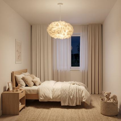 Brilagi - SOLEAIR kábeles függeszték 2×E27/40W/230V, Ø 60 cm, fehér