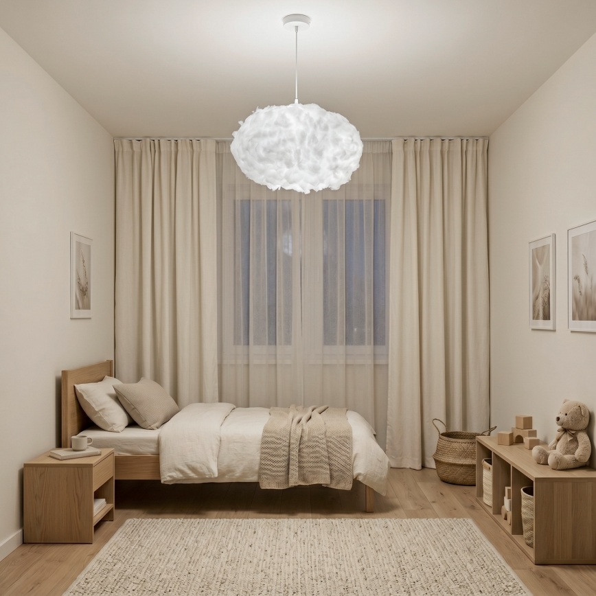 Brilagi - SOLEAIR kábeles függeszték 2×E27/40W/230V, Ø 60 cm, fehér