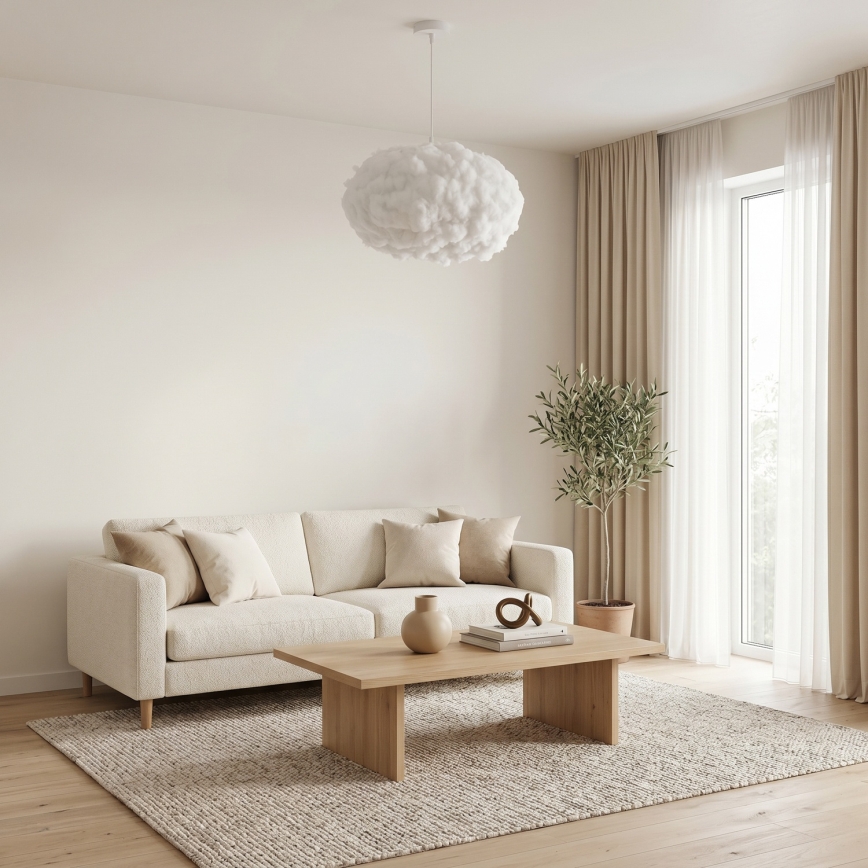 Brilagi - SOLEAIR kábeles függeszték 2×E27/40W/230V, Ø 60 cm, fehér