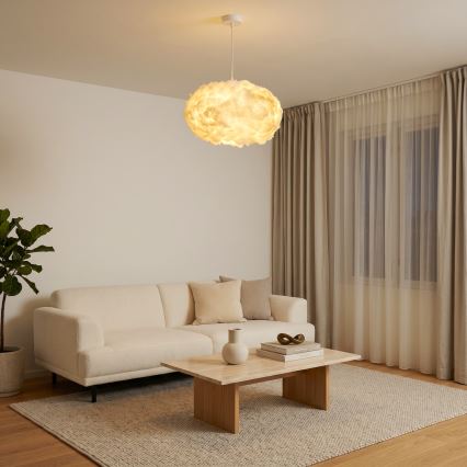 Brilagi - SOLEAIR kábeles függeszték 2×E27/40W/230V, Ø 60 cm, fehér