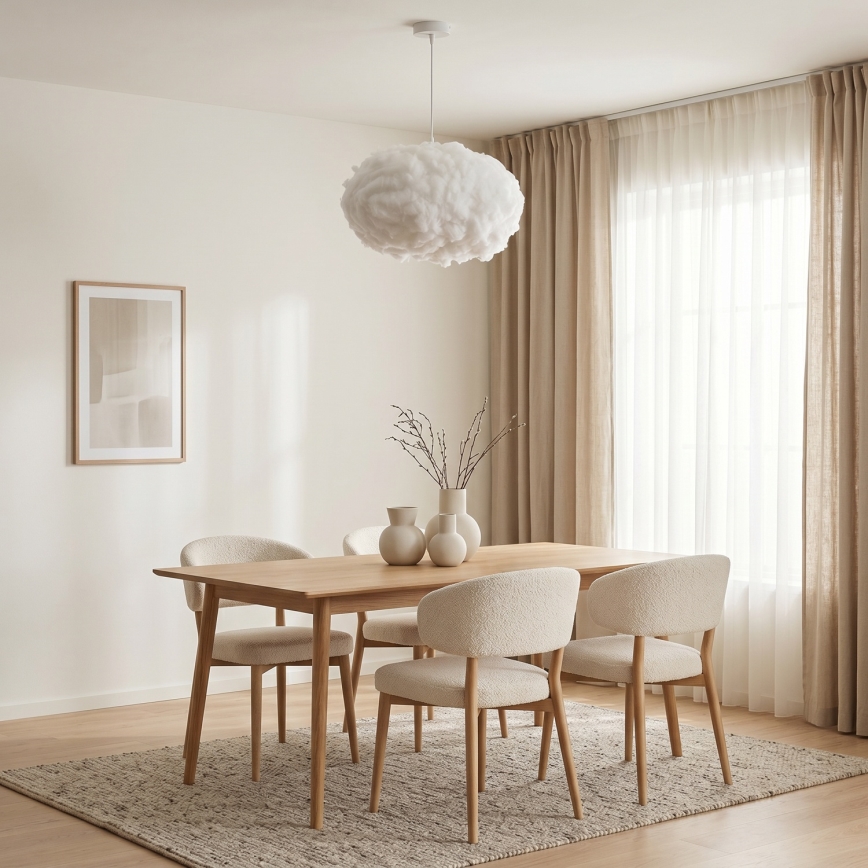 Brilagi - SOLEAIR kábeles függeszték 2×E27/40W/230V, Ø 60 cm, fehér