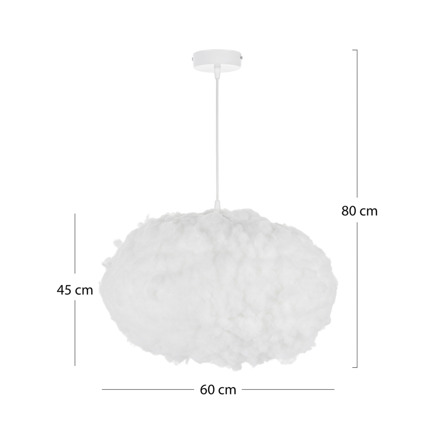 Brilagi - SOLEAIR kábeles függeszték 2×E27/40W/230V, Ø 60 cm, fehér