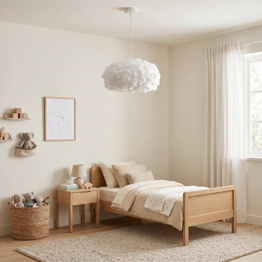Brilagi - SOLEAIR kábeles függőlámpa 1xE27/60W/230V, Ø 45 cm, fehér