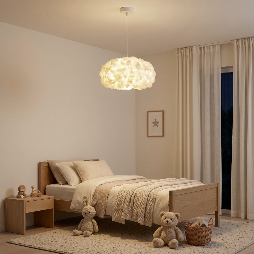 Brilagi - SOLEAIR kábeles függőlámpa 1xE27/60W/230V, Ø 45 cm, fehér