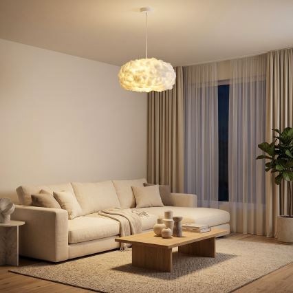 Brilagi - SOLEAIR kábeles függőlámpa 1xE27/60W/230V, Ø 45 cm, fehér