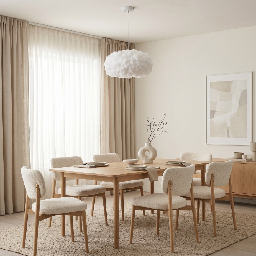 Brilagi - SOLEAIR kábeles függőlámpa 1xE27/60W/230V, Ø 45 cm, fehér