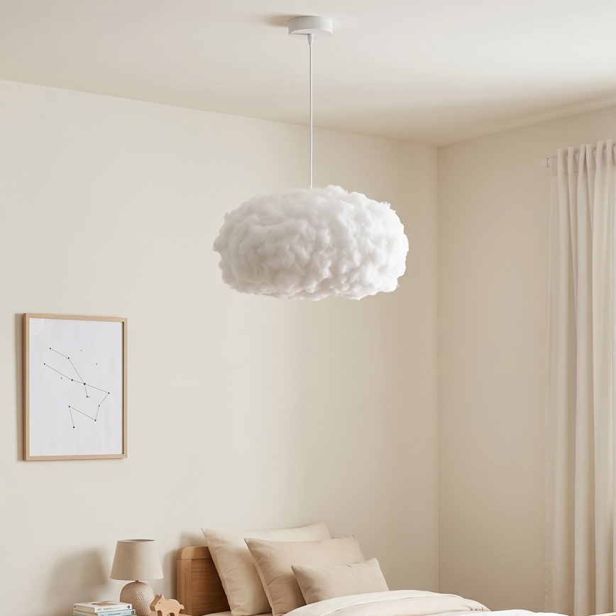 Brilagi - SOLEAIR kábeles függőlámpa 1xE27/60W/230V, Ø 45 cm, fehér