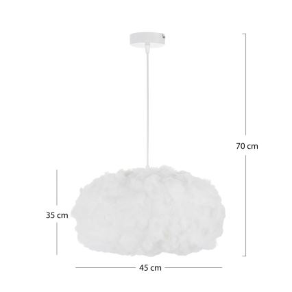 Brilagi - SOLEAIR kábeles függőlámpa 1xE27/60W/230V, Ø 45 cm, fehér