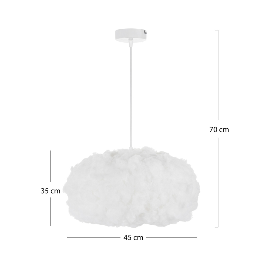 Brilagi - SOLEAIR kábeles függőlámpa 1xE27/60W/230V, Ø 45 cm, fehér