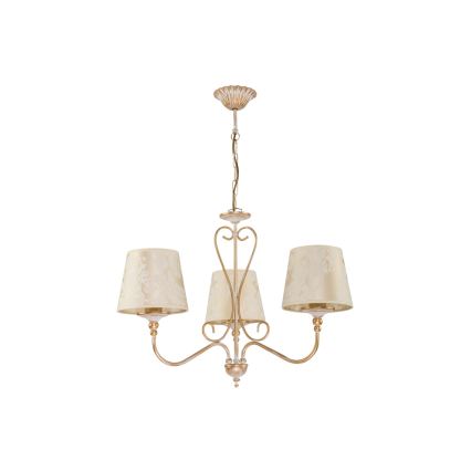 Brilagi - SONIA láncra akasztható csillár 3xE27/15W/230V Ø 64 cm krémszínű/patina