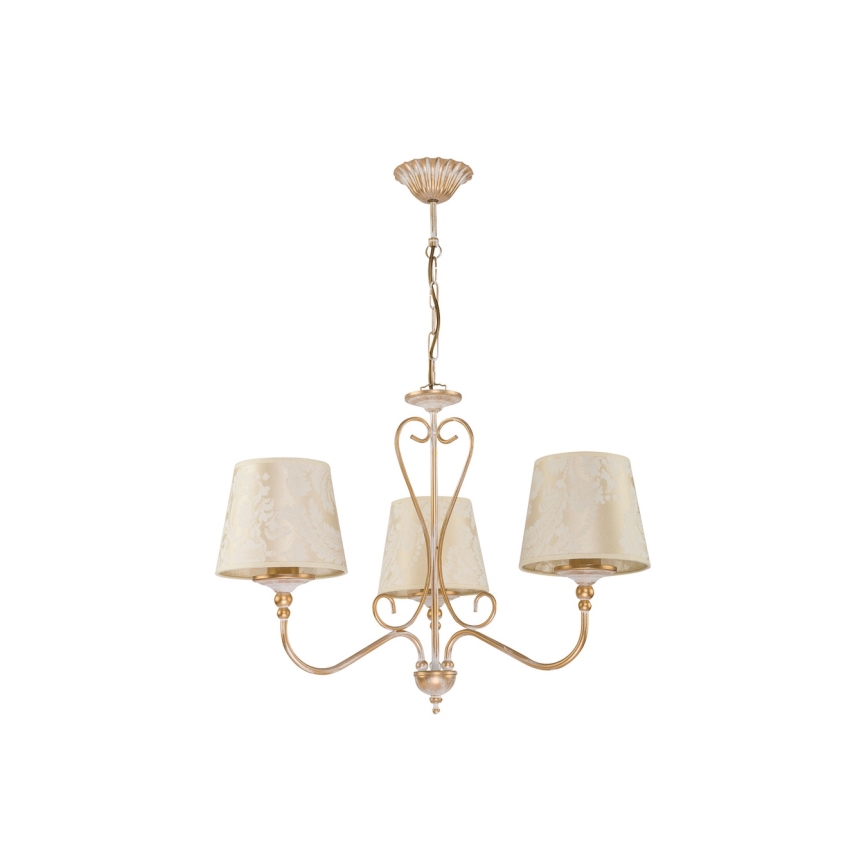Brilagi - SONIA láncra akasztható csillár 3xE27/15W/230V Ø 64 cm krémszínű/patina