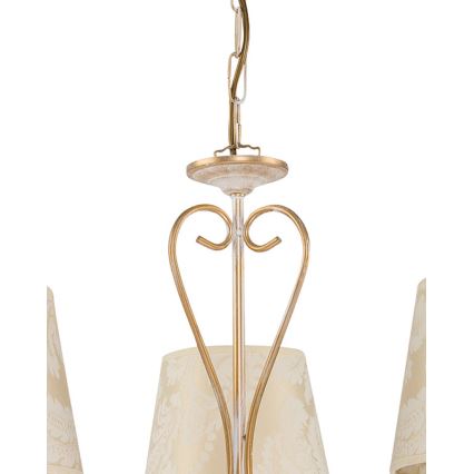 Brilagi - SONIA láncra akasztható csillár 3xE27/15W/230V Ø 64 cm krémszínű/patina