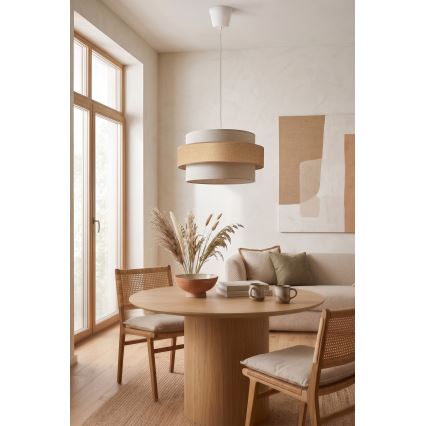 Brilagi - SPACE kábeles függőlámpa 1xE27/60W/230V Ø 40 cm bézs/krém